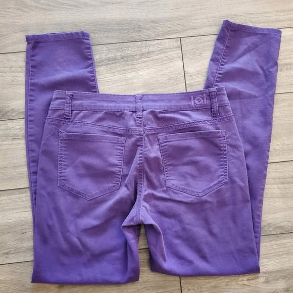 LEI | Ashley Low Rise Skinny Purple Soft Stretchy Denim Jeans (Size 9) - Picture 5 of 7